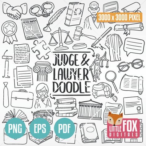 Lawyer Doodle, Embroidery Lawyer, Economics Doodle Art, Lawyer Clipart, Future Lawyer Sticker, Doodle Notes, Doodle Icon, Animal Doodles, Line Art Design