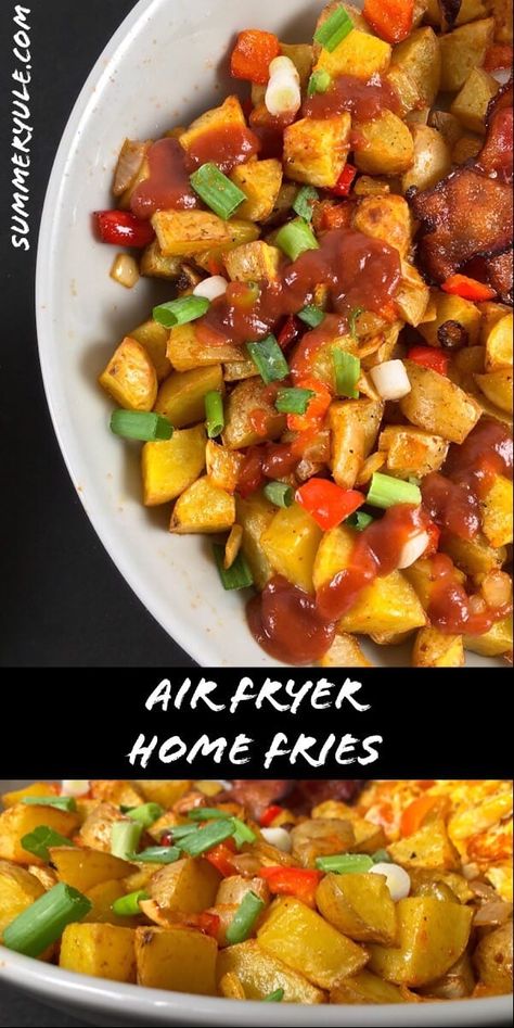 Air Fryer Home Fries, Home Fries Recipe, Easy Airfryer, Fries In The Air Fryer, Breakfast Sides Dishes, Fresh Breakfast, Seasoned Potatoes, Raw Potato, Home Fries