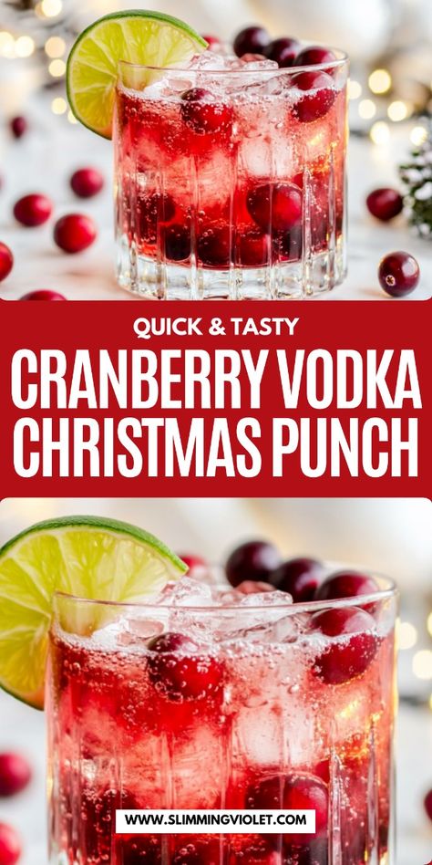 Looking for a refreshing cranberry cocktail this holiday season? This Cranberry Vodka Christmas Punch is sweet, tart, and perfect for festive gatherings! Save this pin for a crowd-pleasing holiday drink. Vodka Christmas Punch, Easy Christmas Punch Recipes, Cranberry Holiday Cocktail, Vodka Holiday Drinks, Cranberry Vodka Recipe, Easy Christmas Punch, Easy Christmas Drinks, Christmas Cocktails Vodka, Cranberry Cocktail Recipe