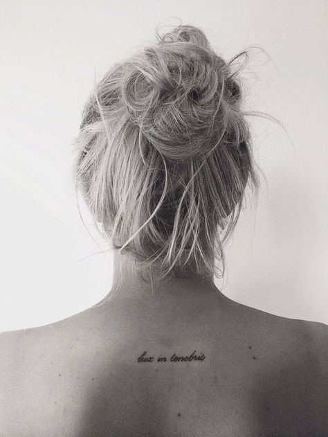 Cute Small Tattoos for Women Lux In Tenebris, Latin Tattoo, Light In Darkness, Tattoo Trend, Small Tattoos With Meaning, Meaningful Tattoos For Women, Small Meaningful Tattoos, Cute Small Tattoos, Little Tattoos