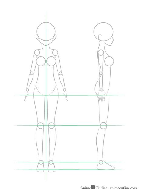 Anime Side View, Side View Drawing, Drawing Anime Bodies, Drawing Female Body, Body Drawing Tutorial, Manga Drawing Tutorials, Body Reference Drawing, Guided Drawing, Body Drawing