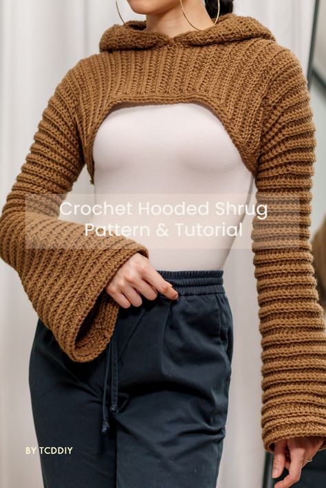 Ready to take your crochet skills to the next level? Our crochet pattern tutorial is here to guide you every step of the way! With detailed photos and an easy-to-follow pattern, you'll be creating beautiful pieces in no time. Don't forget to use our Pinterest exclusive coupon code for 20% off when you spend $19.99+. Use offer code "PIN20" at checkout. Happy crocheting! 💖 #crochetpattern #crochettutorial Crochet Baby Shrug, Crochet Arm Warmers, Diy Cardigan, Crochet Hoodie, Crochet Shrug Pattern, Shrug Pattern, Crochet Baby Cardigan, Hoodie Pattern, Crochet Shrug