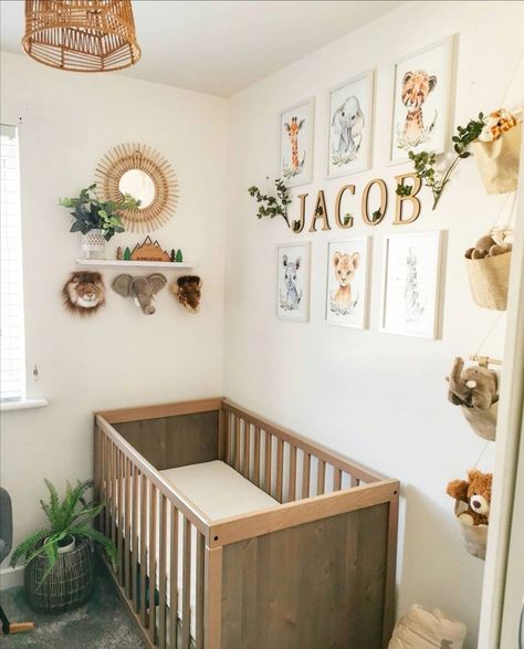 Budget safari nursery room Small Nursery Ideas Animal, Boho Zoo Nursery, Nursery Ideas Zoo Theme, Safari Nursery Decor Ideas, Nursery Ideas Animals Safari Theme, Safari Boho Nursery, Nursery Room Safari, Small Safari Nursery, Jungle Theme Nursery Ideas