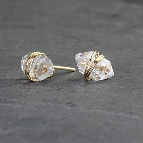 Herkimer Diamond Earrings, Swarovski Crystal Drop Earrings, Black Diamond Earrings, Handmade Earring, Raw Diamond, Diamond Gold, Crystal Drop Earrings, Lovely Earrings, Herkimer Diamond