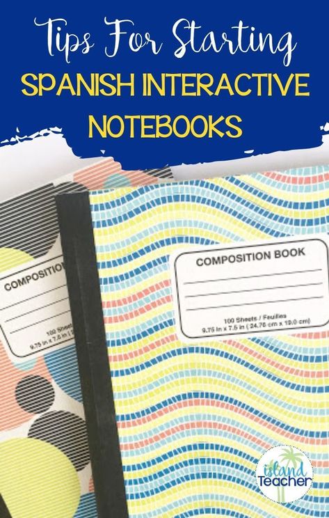 Are you using interactive notebooks in your language classes? These tips for starting will transform your Spanish class in a jiffy! #teacher #spanish #classroomresources Interactive Spanish Notebook, Interactive Notebooks High School, Junior High Classroom, Spanish Teacher Classroom, Grammar Notebook, Spanish Interactive Notebook, Grammar Interactive Notebook, Spanish Teacher Resources, Spanish Summer