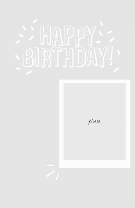 Birthday Template Aesthetic, Happy Birthday Template Aesthetic, Template Happy Birthday, White Background Quotes, Happy Birthday Free, Birthday Story, White Background Wallpaper, Birthday Aesthetic, Instagram Stickers