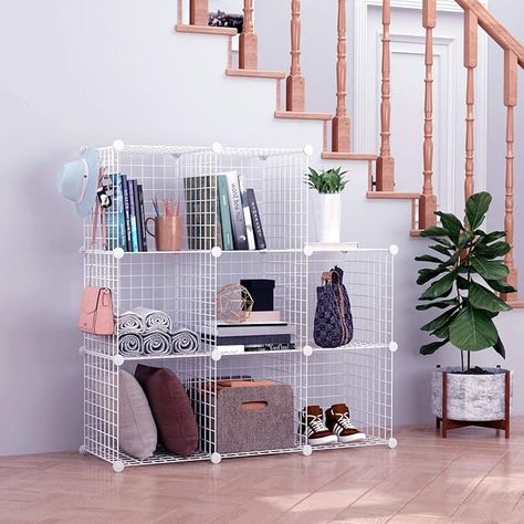 C&AHOME Wire Cube Storage, 8-Cube Organizer Metal C Grids Storage, Storage Bins Shelving, Modular Shelves, DIY Closet Cabinet Ideal for Living Room, Home, Office 24.8" L x 12.4" W x 48.4" H White Wire Cube Storage, 8 Cube Organizer, Modular Shelves, Closet Cabinet, Shelves Diy, Living Room Home Office, Closet Cabinets, Cube Organizer, Modular Shelving