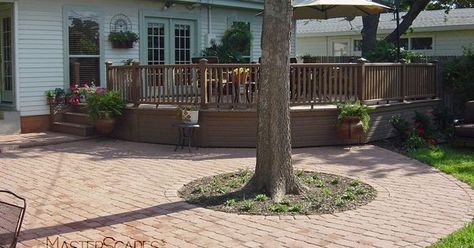 Pavers Around Tree Landscaping, Brick Around Tree Ideas, Pavers Around Trees, Hardscape Around Tree, Paver Patio Around Tree, Paving Around Tree, Pavers Around Tree, Patio Around Tree, Patio With Landscaping