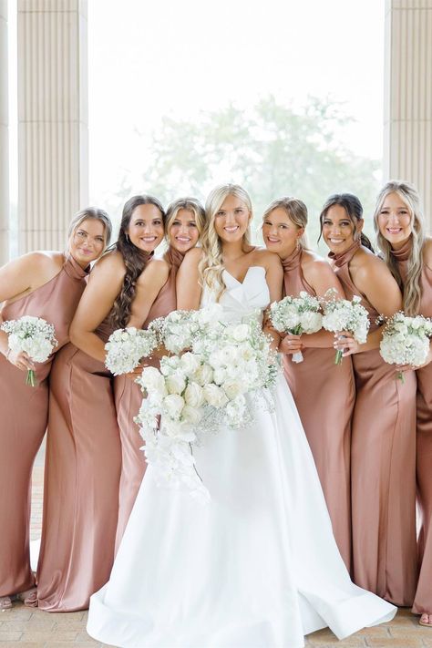 This stylish dusty rose bridesmaid dress is perfect for any special event. Featuring a high neck and floor-length skirt, this dress is sure to make a statement. The dusty rose color gives a timeless, elegant look for any bridesmaid. ♡ SKU: FV12433 ♡ Fabric: Satin ♡ Length: Floor Length ♡ Shown Color: Dusty Rose ♡ Our dresses run true to size. ♡ Besides stand size 2-16, we still offer free custom size, which requires the next size: Bust:___ inch/cmWaist:___ inch/cmHips:___ inch/cmHollow to Hem___ Dusty Rose Bridesmaids Dress, Wedding Party Dusty Rose, Bridesmaid Dresses Blush Pink Dusty Rose, Dusty Rose Satin Bridesmaid Dress, Dark Rose Bridesmaid Dresses, English Rose Bridesmaid Dress, Dusty Rose Bridesmaid Dress Long, Dust Rose Wedding, Dusty Rose Groomsmen Attire