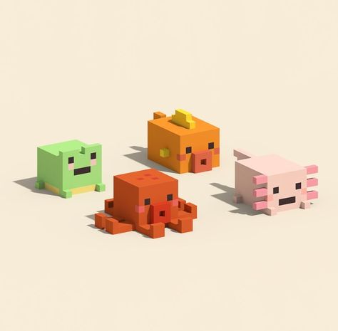 Minecraft Statues, Voxel Art, Minecraft Blocks, Minecraft Structures, Minecraft Banner Designs, Bangunan Minecraft, Minecraft Farm, Minecraft Banners, Diy Minecraft