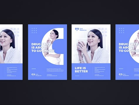 Brand design of medicine fast app Medicine Branding Design, Medicine Branding, Folder Graphic Design, Medicine Design, Medical Brochure, Healthcare Branding, Simple Web Design, Brand Inspiration Board, Banner Web