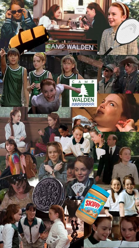 Camp Walden (for girls) #theparenttrap #campwalden #collage #aesthetic #camp Camp Walden Aesthetic, Parent Trap Camp Aesthetic, The Parent Trap Camp, Camp Walden Parent Trap, Parent Trap Camp, Parents Trap, Camp Walden, The Parent Trap, Movie Collage