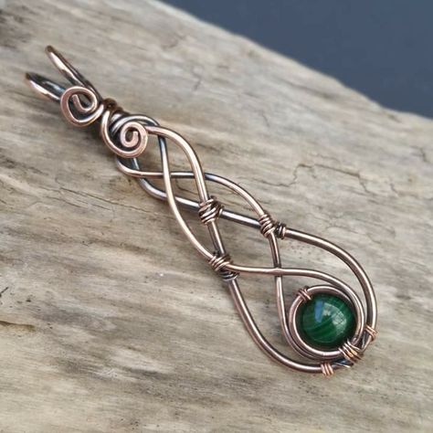 Mrs Necklace, Wire Jewelery, Wire Wrap Jewelry Designs, Bijoux Fil Aluminium, Celtic Pendant, Pendant Tutorial, Wire Jewelry Tutorial, Wire Jewelry Designs, Diy Wire Jewelry