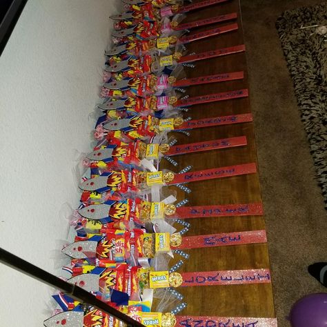 Candy Spirit Sticks, Spirit Stick, Stick Candy, Spirit Sticks, Cheer Competition, Cheer Ideas, Paint Sticks, Mom Ideas, Competitive Cheer