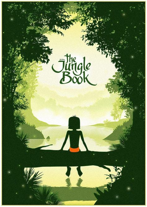 Jungle Book Poster, Mowgli The Jungle Book, Jungle Book Party, Cover Illustrations, Book Poster, Images Disney, Jungle Art, The Jungle Book, Minimalist Posters