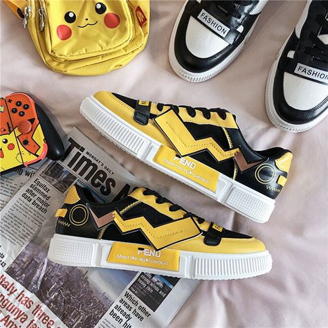 Men Pikachu Anime Casual Shoes Women Sneakers Fashion Graffiti Classic Lovers Vulcanized Shoes Cosplay School Canvas Shoes Hand Painted Sneakers, Women Sneakers Fashion, Shoes Women Sneakers, Fashion Graffiti, Casual Shoes Women Sneakers, Pokemon Clothes, Painted Sneakers, Women Sneakers, Casual Shoes Women