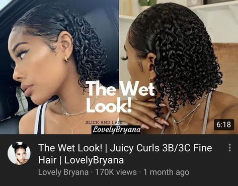 Wet Look Curly Hair Wig, The Wet Look Curly Hair, Wet Look Natural Hair Short, Juicy Curls Natural Hair, Wet Curly Hair Look Natural Curls, Wet Curly Hairstyles Natural Curls, The Wet Look Natural Hair, Wet Hair Look Curly, Curly Hair Wet Look