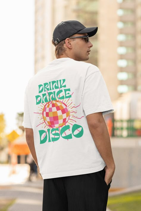 Vintage Disco Tshirt, Groovy T Shirt Designs, 70s T Shirts Vintage Tees, Retro T Shirt Designs, Retro Disco Party, Music Shirt Design, Disco Ball Graphic, Disco Dance Party, Dance T Shirt