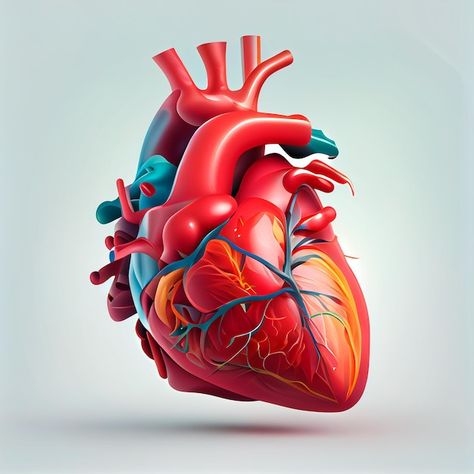 Heart Diagram, World Heart Day, Heart Care, Heart Illustration, Heart Day, Heart Problems, 3d Heart, Heart Images, Human Heart