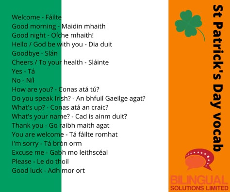 Learn Irish Language, Irish Language Aesthetic, Irish Language Learning, Tattoos As Gaeilge, Gaeilge Irish Language, Seachtain Na Gaeilge, Language Facts, Irish Gaelic Language, As Gaeilge