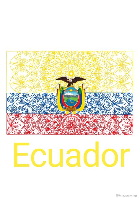 Flag Mandala Art, Ecuador Wallpaper, Ecuador Art, Qatar Flag, Ecuador Flag, Mandala Drawings, Fifa 2022, Art Football, Cartoon Profile