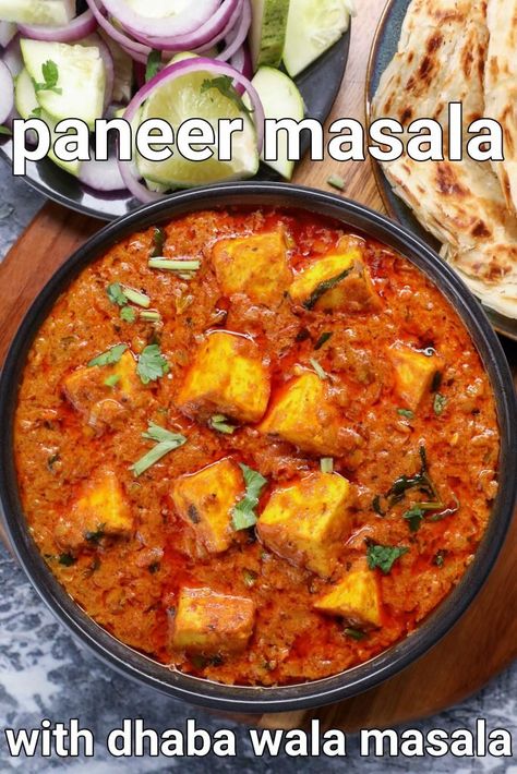 Paneer Gravy, Paneer Curry Recipes, Paneer Masala Recipe, Hebbars Kitchen, Paneer Curry, Paneer Masala, Paneer Dishes, Paneer Recipe, Breakfast Recipes Indian