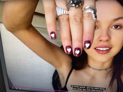 Guitar Friendly Nails, Guts Olivia Rodrigo Nails, Olivia Rodrigo Rings, Guts Nails Olivia Rodrigo, Nails Olivia Rodrigo, Olivia Rodrigo Nails Ideas, Olivia Rodrigo Nails Ideas Guts, Guts Nails, Olivia Rodrigo Nails