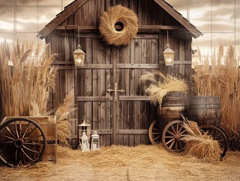 Cowboy Theme Backdrop, Decor For Photography, Cowboy First Birthday, Western House, Barn Backdrop, Pallet Backdrop, Photo Studio Design, Photography Studio Decor, Set Photography