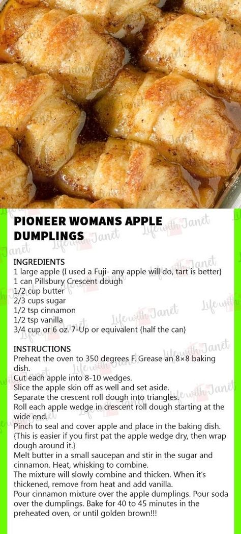 Easy Apple Dessert Recipes, Apple Dumpling Recipe, Apple Dumpling, Apple Recipes Easy, Apple Dessert, Apple Dumplings, Dessert Simple, Apple Dessert Recipes, Dumpling Recipe