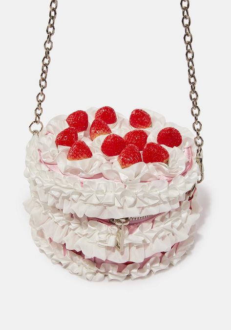 Classy Handbags For Women, Classy Handbags, Strawberry Shortcake Dessert, Funky Purses, 귀여운 음식 그림, Hand Bags For Women, Strawberry Charm, Fake Cake, Unique Purses