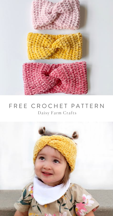 Crochet Ear Warmer Free Pattern, Crocheted Headbands, Crochet Ear Warmer Pattern, Crochet Headband Free, Crochet Colorful, Crochet Headband Pattern Free, Baby Headbands Crochet, Crochet Baby Hat Patterns, Crochet Twist