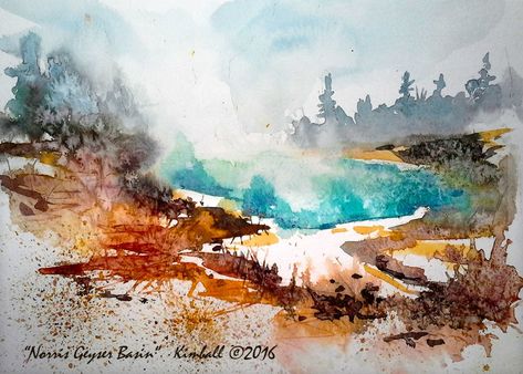 Yellowstone Watercolor Paintings, Yellowstone Watercolor, Yellowstone Painting, Yellowstone Art, Yellowstone Photography, 2024 Watercolor, Ap Portfolio, Drawing 101, Water Paintings