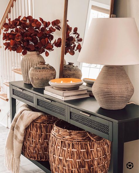 An of-the-moment mix of what people (including us) are finding, loving and sharing at Target. Black Entryway Table, Console Table Black, Console Table Entryway, Entry Table Decor, Drawer Console Table, Sideboard Decor, Console Table Styling, Black Console Table, Fall Entryway