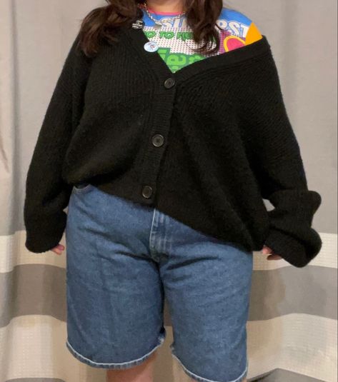 Plus Size Cardigan Outfit, Plus Sized Alternative Fashion, Plus Size Aesthetic Outfits, Grunge Plus Size, Thrift Aesthetic, Plus Size Grunge, Plus Size Y2k, Devon Lee Carlson, Indie Y2k