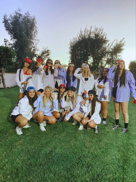 Duo Halloween Costumes Frat Boys, Frat Guys Halloween Costume, Frat Boys Costume Ideas, Frat Boy Costumes For Women, Frat Boy Outfits For Girls Costume Ideas, Link Crew Group Themes, Frat Outfits Spirit Week, Frat Night Football Theme, Frat Day Spirit Week