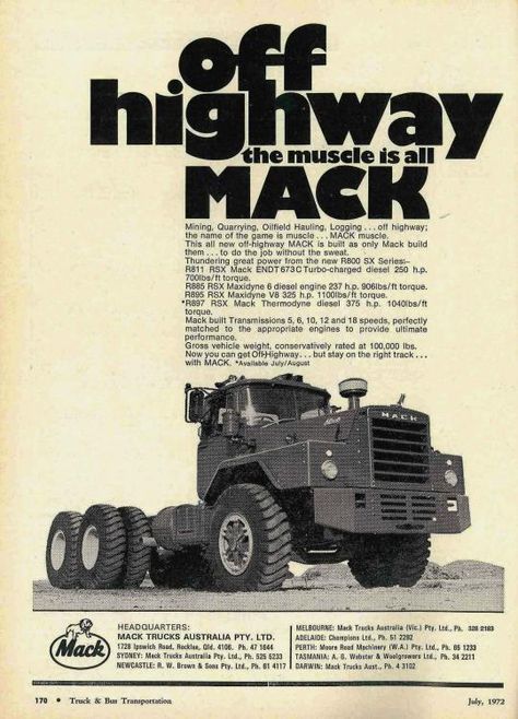 Heavy Duty R 600 - Trucks for Sale - BigMackTrucks.com Truck Accessories Diy, Ranger Truck, Ford Ranger Truck, Truck Transport, Built Truck, Lifted Chevy Trucks, Heavy Duty Trucks, Heavy Duty Truck, Mack Trucks