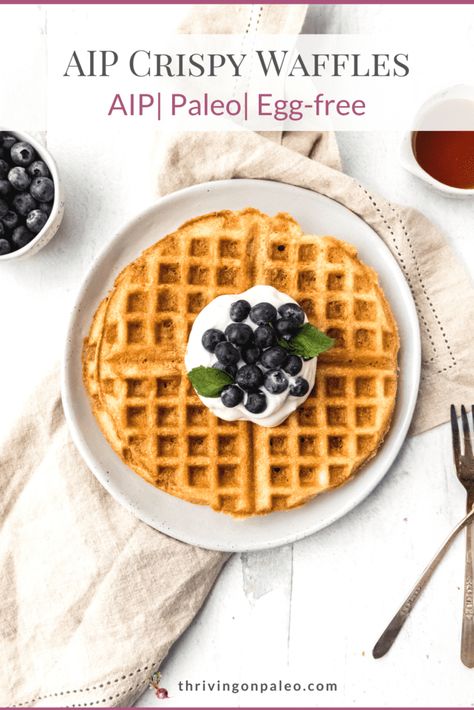 Aip Waffles, Pantry Breakfast, Aip Diet Recipes, Aip Breakfast, Autoimmune Paleo Recipes, Aip Paleo Recipes, Crispy Waffle, Traditional Breakfast, Aip Diet