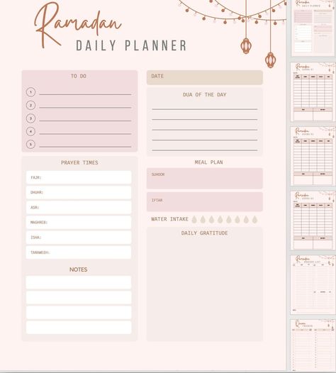 Ramadan Planner Digital Download - Etsy.de Ramadan Planer Idea, Ramadan Tracker Printable, Ramadan Digital Planner, Quran Planner Ramadan, Ramadan Planner, Cute Notes, Journals Notebooks, Weekly Meal Planner, Planner Digital