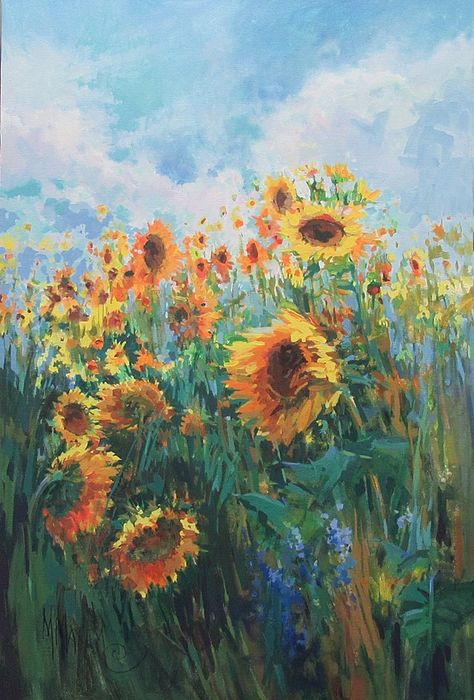 sunflower field, acrylic painting ,mary maxam Sunflower Field Acrylic Painting, Sunflower Aesthetic Painting, Sunflower Abstract Painting, Painting Gems, Sunflower Living Room, Abstract Sunflower Painting, Sunflower Painting Acrylic, Sunflower Field Painting, Poem Painting