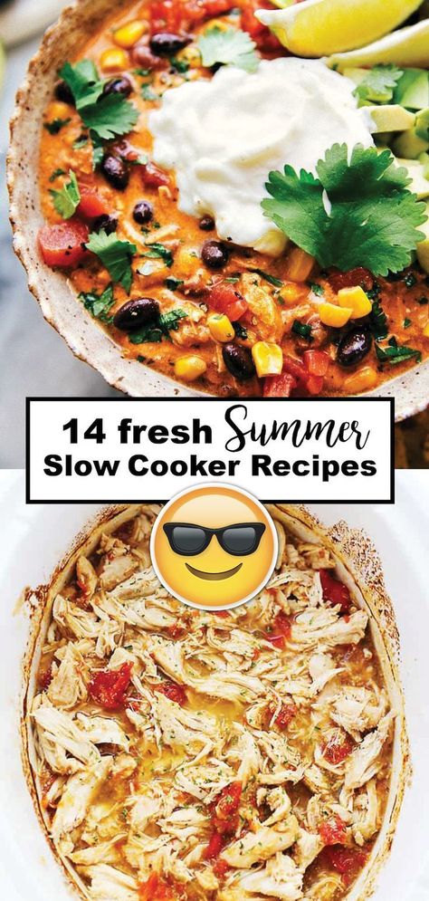 Crock pot meals are great for the summer time. No one wants to spend their days cooking when they could be outside enjoying the sun. With these recipes and your slow cooker you can have a delicious dinner ready after a day at the beach. Try these great light and fresh summer slow cooker recipes. #slowcooker #dinner #dessert #crockpot #recipes #fresh #smartschoolhouse Light Crock Pot Meals, Healthy Summer Slow Cooker Recipes, Light Crockpot Recipes, Summer Crock Pot Meals, Dessert Crockpot Recipes, Summer Slow Cooker Meals, Crockpot Summer Meals, Crockpot Summer Recipes, Summer Crock Pot Recipes