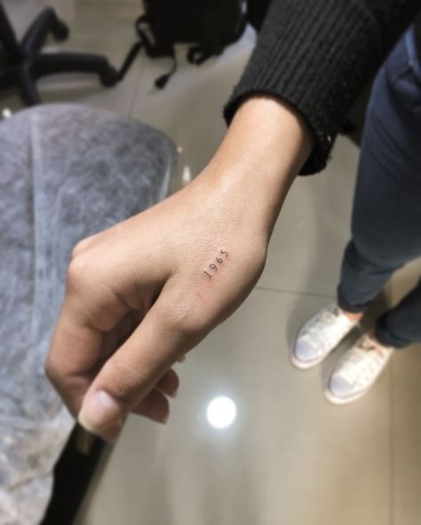 15 Tattoo Number, Birthyear Tattoo, 42 Tattoo, Tattoo Spots, Inspiration Tattoos, Dainty Tattoos, Subtle Tattoos, Little Tattoos, Simplistic Tattoos