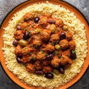 Moroccan Meatballs (Kefta Mkaoura) - Silk Road Recipes Ground Lamb Meatballs, Chicken With Lemon Sauce, Meatballs With Pasta, Moroccan Birthday, Moroccan Chicken Tagine, Moroccan Meatballs, Ginger Chicken Recipes, Moroccan Couscous, Chicken With Lemon