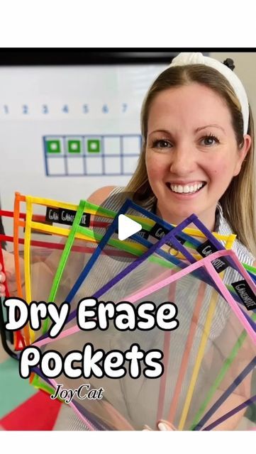 Dry Erase Pocket Ideas, Counting Mats, Tracing Numbers, Pocket Storage, Kindergarten Teachers, Kindergarten Math, Learning Toys, Kindergarten Activities, Classroom Organization