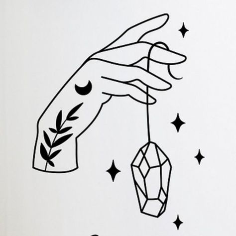 Pendulum Tattoo, Pendulum Drawing, Witchy Doodles, Dark Art Tattoo, Crystal Pendulum, Dark Art Drawings, Tattoo Inspo, Cat Tattoo, Dark Art