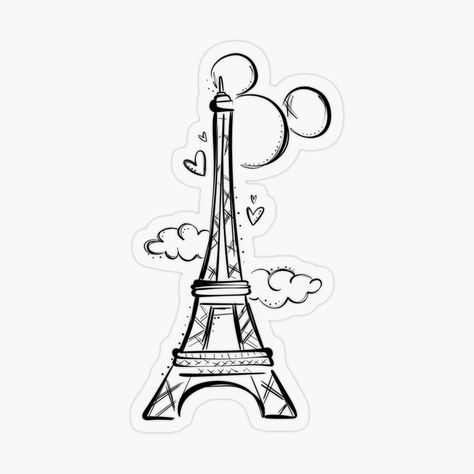 Get my art printed on awesome products. Support me at Redbubble #RBandME: https://www.redbubble.com/i/sticker/Mouse-ears-Eiffel-Tower-by-marielkoks/159265913.O9UDB?asc=u Eiffel Tower Sticker, Paris Love, Mouse Ears, Travel Book, Fun Activities, Photo Book, Eiffel Tower, My Art, Awesome Products