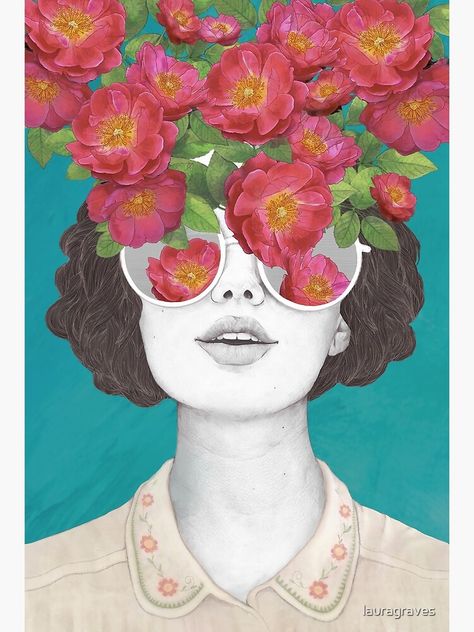 Kitchen Wall Mural, Rose Tinted Glasses, Olive Fashion, Tinted Glasses, Colored Glasses, Rose Colored Glasses, Happy Hippie, Color Rosa, Cute Illustration