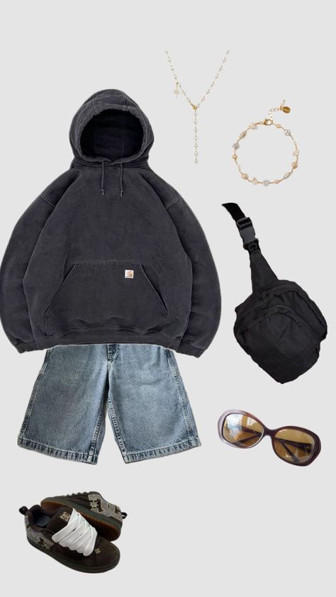 #outfit #outfitsinspo #outfitideas #baggy #y2k #cute #vintage All Baggy Outfit, Baggy Tomboy Outfits, Girl Baggy Outfits, Fit Inspo Baggy Clothes, Cute Baggy Outfits, Girls Baggy Outfits, Y2k Outfits Baggy, Outfit Ideas Baggy, Baggy Street Style