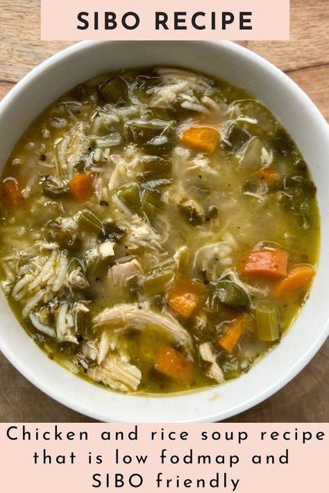 To make this low fodmap chicken soup a little more hearty and filling I added in basmati rice which is a low fodmap that is often very well tolerated in small amounts (1/2-1 cup per meal) when following a SIBO diet or low fodmap diet. This low fodmap chicken rice soup with lemon is bursting with fresh flavors thanks to the addition of cilantro and fresh lemon juice. If you are in need of some SIBO recipes you gotta try this chicken and rice soup. Low Fructan Recipes, Low Fodmap Chicken And Rice Soup, Low Fodmap Chicken Soup Recipes, Fodmap Rice Recipes, Low Fodmap Chicken Stew, Low Histamine Chicken Soup, Low Fodmap Stew, Lowfod Map Soup, Low Fodmap Pudding