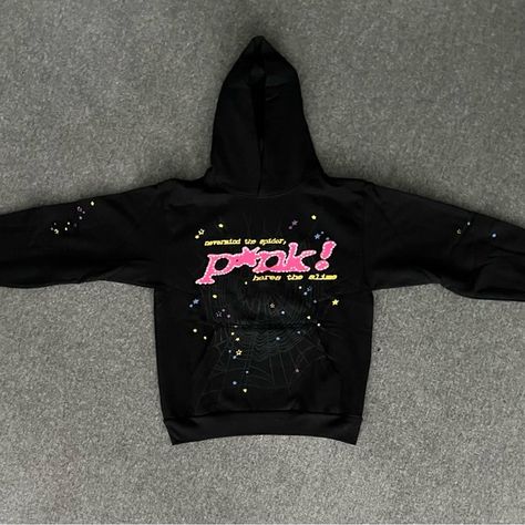 SP5DER black pink hoodie Pink Spyder Hoodie, Spyder Hoodie Outfit, Sp5der Hoodie Pink, Spi5er Hoodie Outfit, Pink And Black Hoodie, Sp5der Hoodie Outfit Black, Sp5der Hoodie Outfit, Sp5der Hoodies, Black Sp5der Hoodie