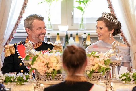 Queen Mary of Denmark looks ethereal on her 20th wedding anniversary Denmark Wedding, Queen Mary Ii, Ivory Outfit, Emerald Green Velvet Dress, Kroonprinses Victoria, 20th Wedding Anniversary, Fairytale Gown, 20 Wedding Anniversary, Queen Of Denmark